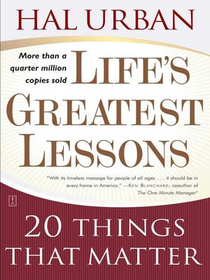 cover image of Life's Greatest Lessons
